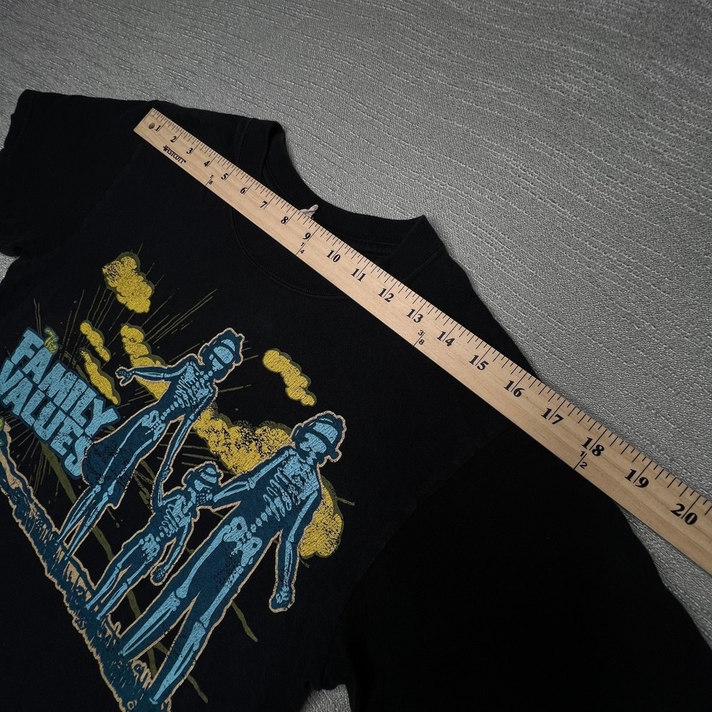 Vintage Family Values Tour 2007 T-Shirt Korn Evanescence Anvil Black Small - Picture 4 of 9